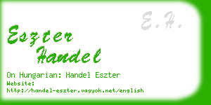eszter handel business card